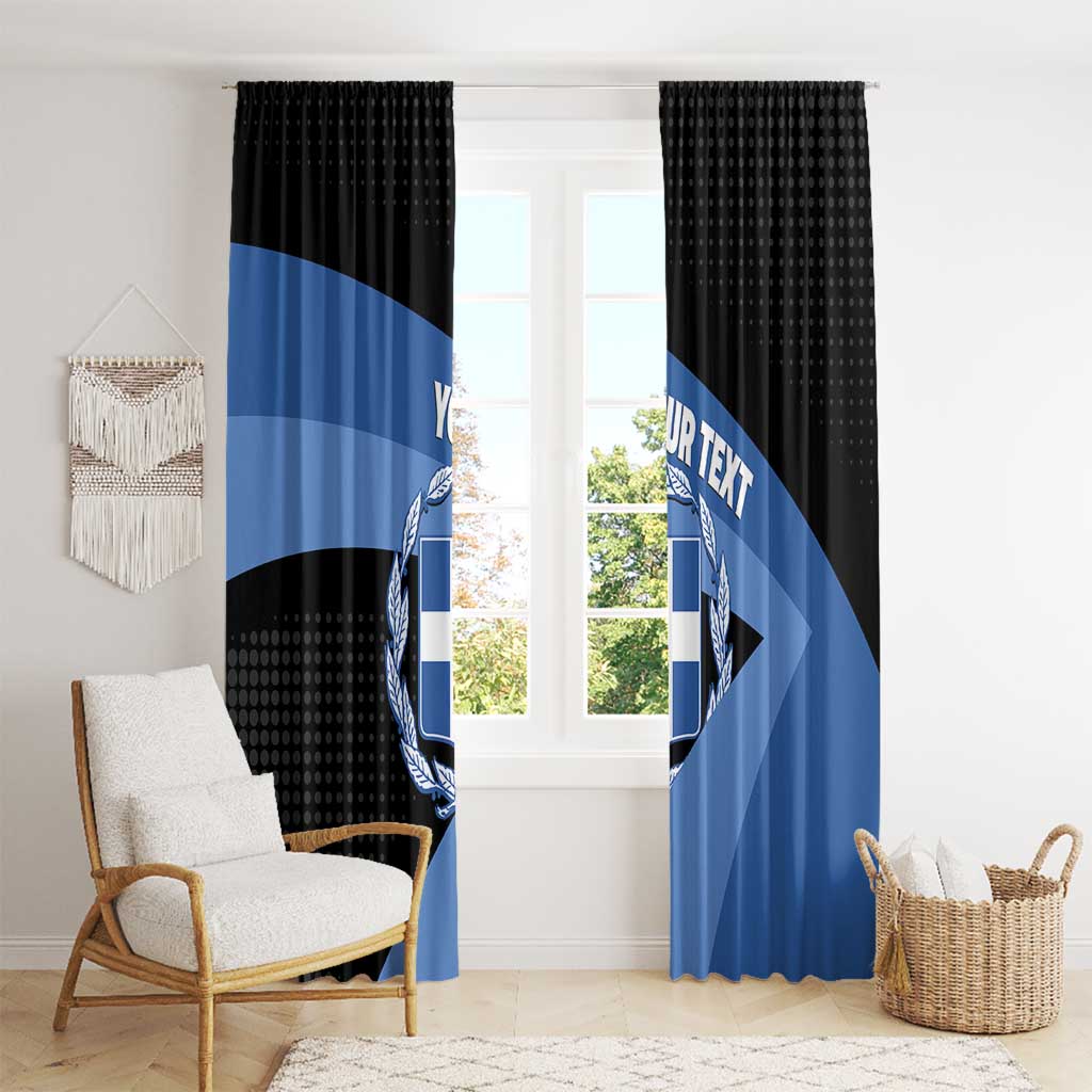 Personalised Greece Hellas Window Curtain Coat Of Arms - Wonder Print Shop