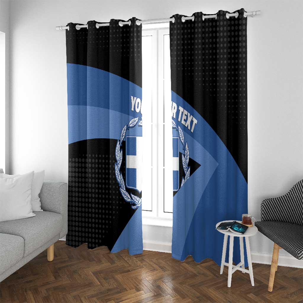 Personalised Greece Hellas Window Curtain Coat Of Arms - Wonder Print Shop