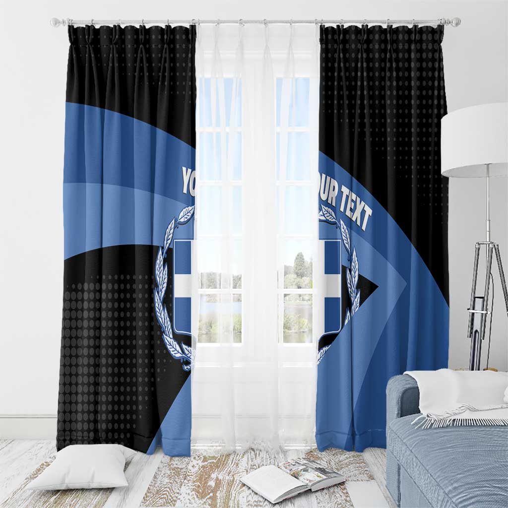 Personalised Greece Hellas Window Curtain Coat Of Arms - Wonder Print Shop