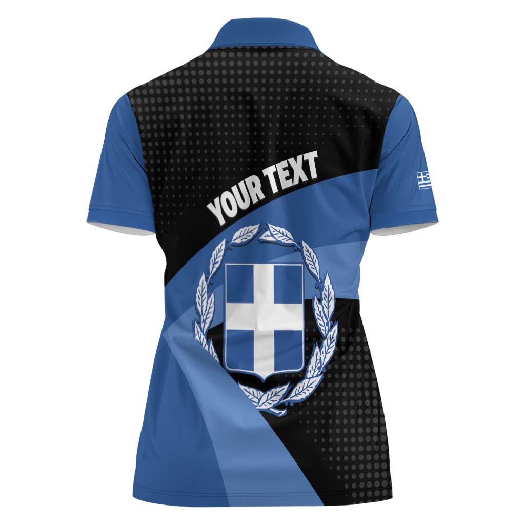 Personalised Greece Hellas Women Polo Shirt Coat Of Arms - Wonder Print Shop