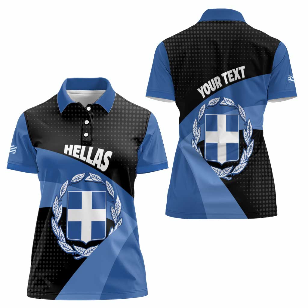 Personalised Greece Hellas Women Polo Shirt Coat Of Arms - Wonder Print Shop