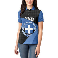 Personalised Greece Hellas Women Polo Shirt Coat Of Arms - Wonder Print Shop