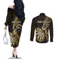 personalised-new-zealand-darts-couples-matching-off-the-shoulder-long-sleeve-dress-and-long-sleeve-button-shirts-happiness-is-a-tight-threesome-maori-gold