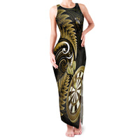 Personalised New Zealand Darts Family Matching Tank Maxi Dress and Hawaiian Shirt Happiness Is A Tight Threesome Maori Gold - Wonder Print Shop