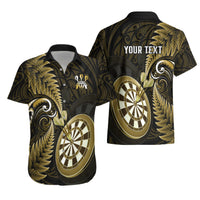 Personalised New Zealand Darts Hawaiian Shirt Happiness Is A Tight Threesome Maori Gold - Wonder Print Shop