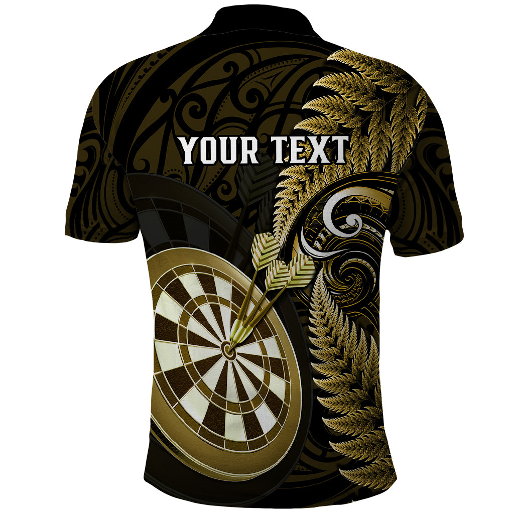Personalised New Zealand Darts Polo Shirt Happiness Is A Tight Threesome Maori Gold - Wonder Print Shop
