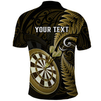 Personalised New Zealand Darts Polo Shirt Happiness Is A Tight Threesome Maori Gold - Wonder Print Shop