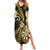 Personalised New Zealand Darts Summer Maxi Dress Happiness Is A Tight Threesome Maori Gold - Wonder Print Shop