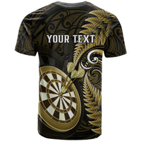 Personalised New Zealand Darts T Shirt Happiness Is A Tight Threesome Maori Gold - Wonder Print Shop