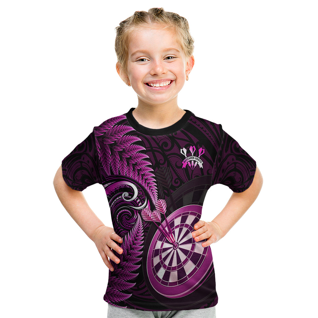 New Zealand Darts Kid T Shirt Happiness Is A Tight Threesome Maori Pink - Wonder Print Shop