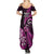 New Zealand Darts Summer Maxi Dress Happiness Is A Tight Threesome Maori Pink - Wonder Print Shop