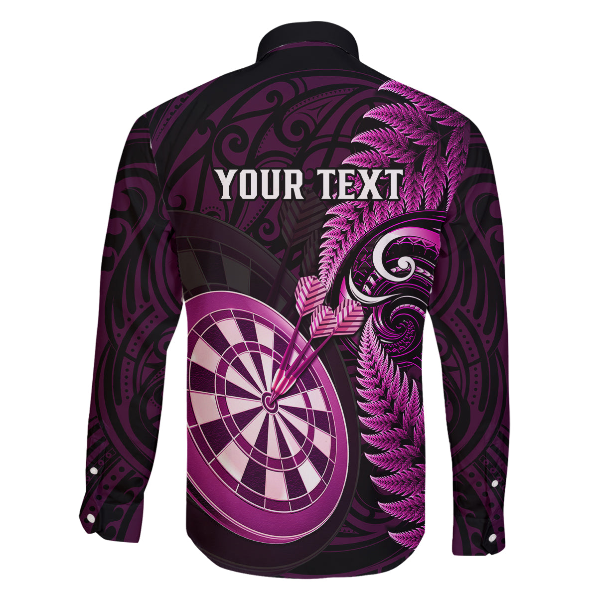 Personalised New Zealand Darts Family Matching Puletasi Dress and Hawaiian Shirt Happiness Is A Tight Threesome Maori Pink - Wonder Print Shop