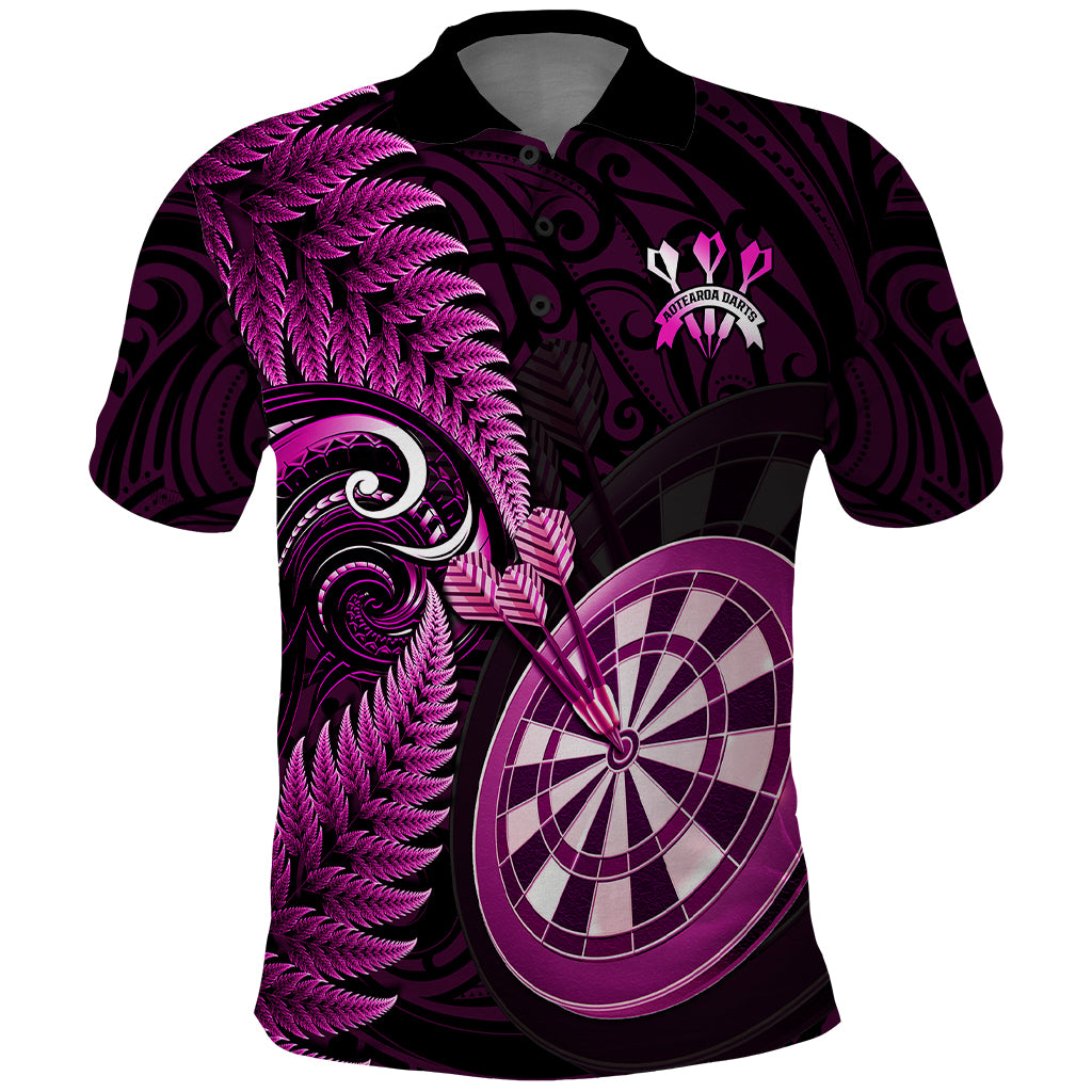 personalised-new-zealand-darts-polo-shirt-happiness-is-a-tight-threesome-maori-pink