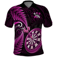 Personalised New Zealand Darts Polo Shirt Happiness Is A Tight Threesome Maori Pink - Wonder Print Shop
