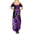 Personalised New Zealand Darts Summer Maxi Dress Happiness Is A Tight Threesome Maori Purple - Wonder Print Shop