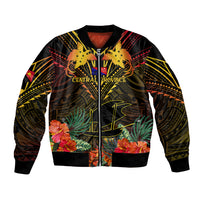 Papua New Guinea Central Province Bomber Jacket Papua Niugini Coat Of Arms With Flag Style - Wonder Print Shop