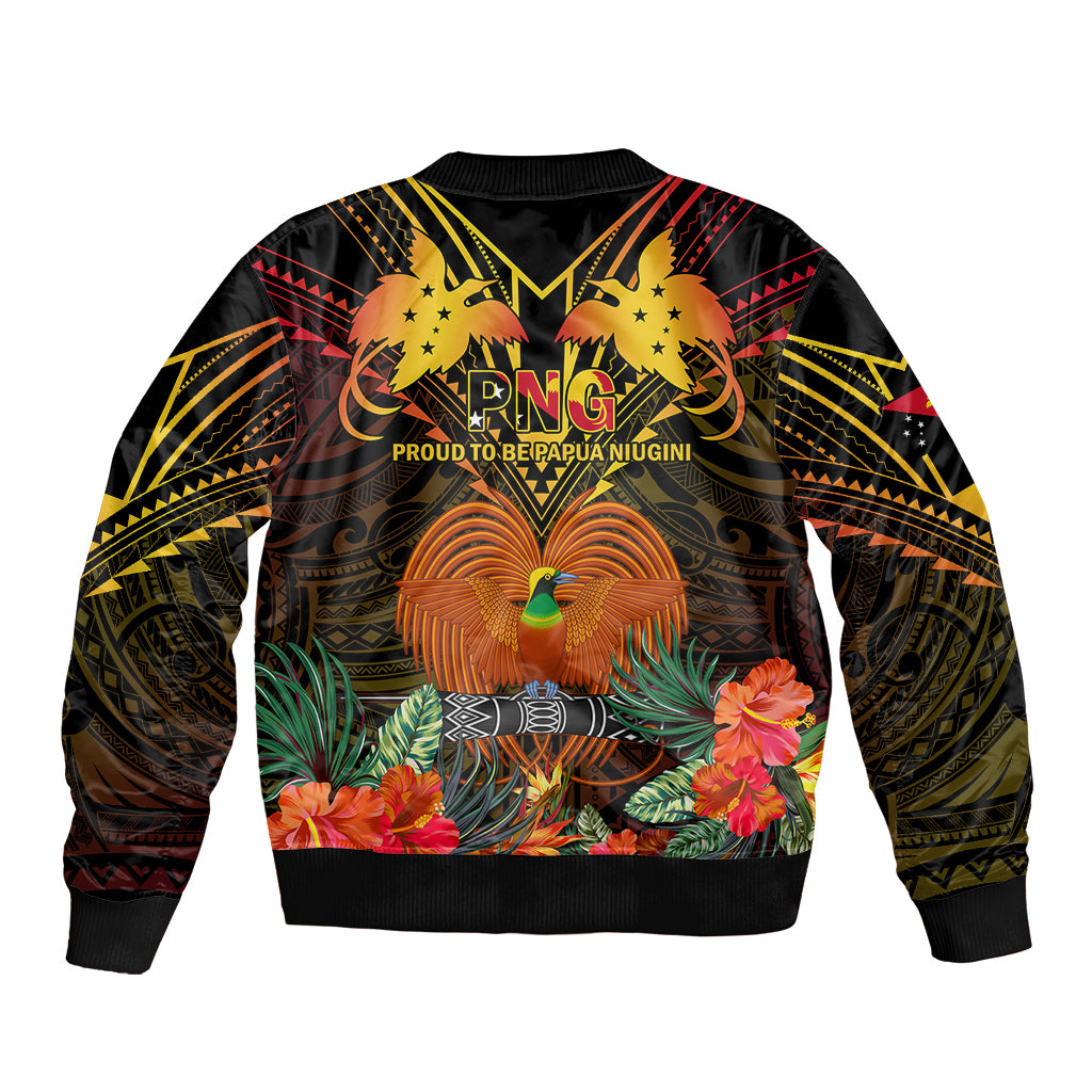 Papua New Guinea Central Province Bomber Jacket Papua Niugini Coat Of Arms With Flag Style - Wonder Print Shop
