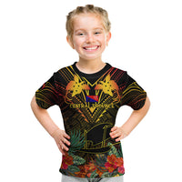 Papua New Guinea Central Province Kid T Shirt Papua Niugini Coat Of Arms With Flag Style - Wonder Print Shop