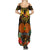 Papua New Guinea Central Province Summer Maxi Dress Papua Niugini Coat Of Arms With Flag Style - Wonder Print Shop