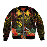 Papua New Guinea Chimbu Province Bomber Jacket Papua Niugini Coat Of Arms With Flag Style - Wonder Print Shop