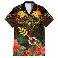 Papua New Guinea Chimbu Province Family Matching Short Sleeve Bodycon Dress and Hawaiian Shirt Papua Niugini Coat Of Arms With Flag Style - Wonder Print Shop
