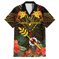 Papua New Guinea Chimbu Province Family Matching Summer Maxi Dress and Hawaiian Shirt Papua Niugini Coat Of Arms With Flag Style - Wonder Print Shop