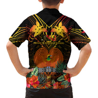 Papua New Guinea Chimbu Province Kid Hawaiian Shirt Papua Niugini Coat Of Arms With Flag Style - Wonder Print Shop