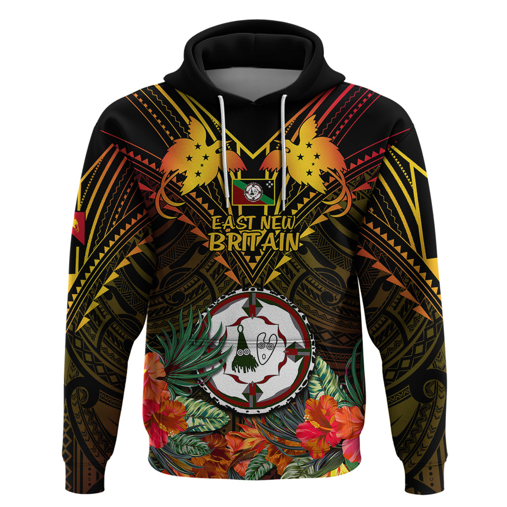 Papua New Guinea East New Britain Province Hoodie Papua Niugini Coat Of Arms With Flag Style - Wonder Print Shop