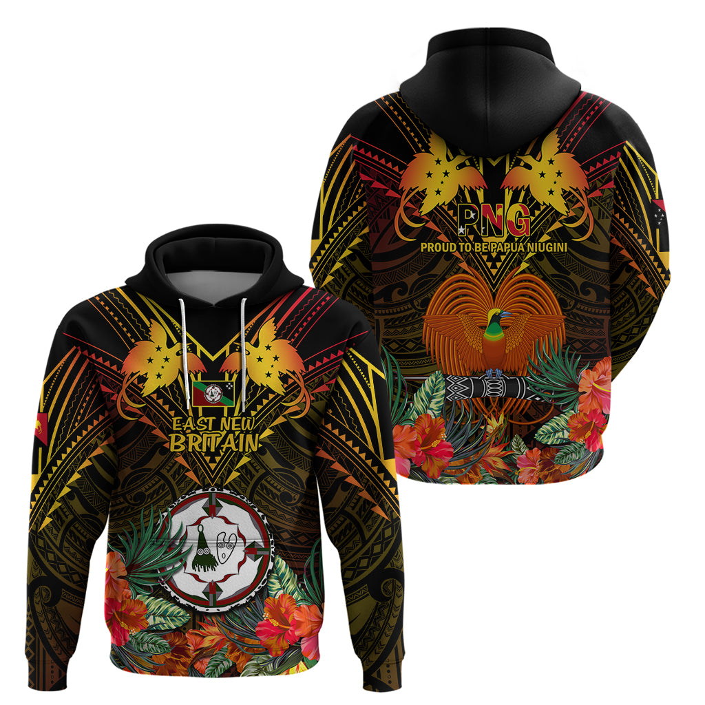 Papua New Guinea East New Britain Province Hoodie Papua Niugini Coat Of Arms With Flag Style - Wonder Print Shop