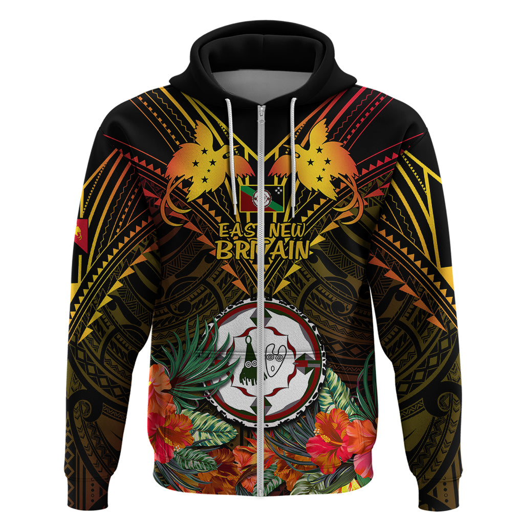 Papua New Guinea East New Britain Province Hoodie Papua Niugini Coat Of Arms With Flag Style - Wonder Print Shop
