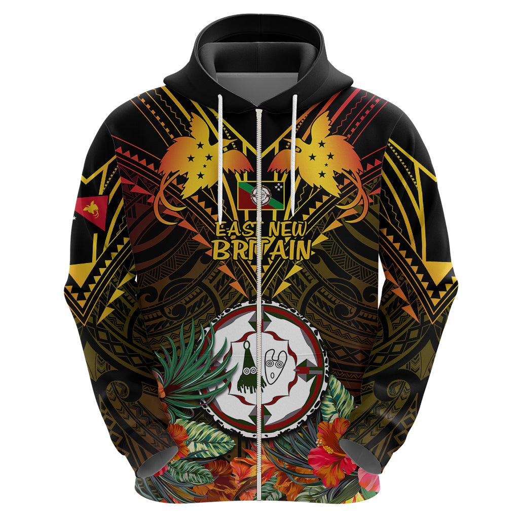 Papua New Guinea East New Britain Province Hoodie Papua Niugini Coat Of Arms With Flag Style - Wonder Print Shop