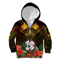 Papua New Guinea East New Britain Province Kid Hoodie Papua Niugini Coat Of Arms With Flag Style - Wonder Print Shop