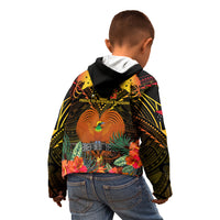 Papua New Guinea East New Britain Province Kid Hoodie Papua Niugini Coat Of Arms With Flag Style - Wonder Print Shop