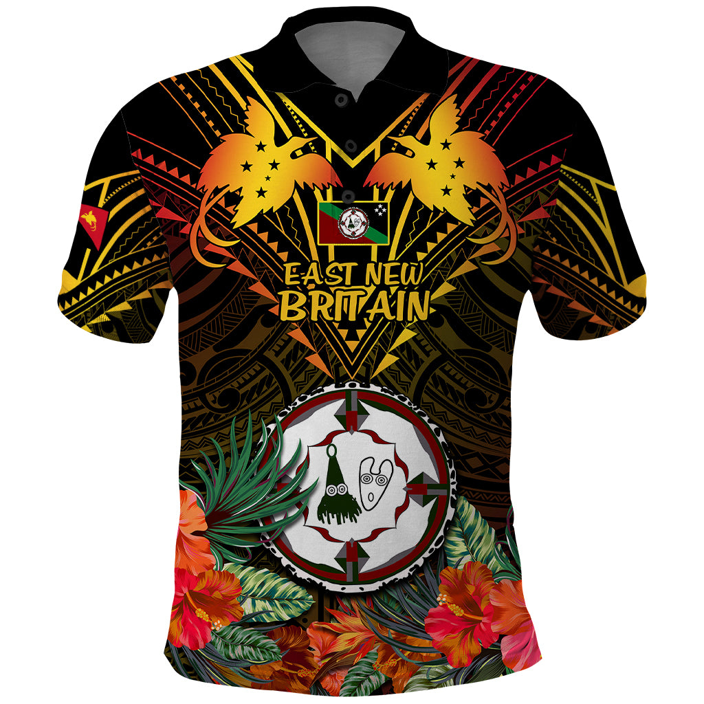 Papua New Guinea East New Britain Province Polo Shirt Papua Niugini Coat Of Arms With Flag Style - Wonder Print Shop