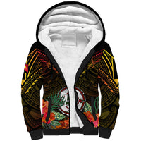 Papua New Guinea East New Britain Province Sherpa Hoodie Papua Niugini Coat Of Arms With Flag Style - Wonder Print Shop