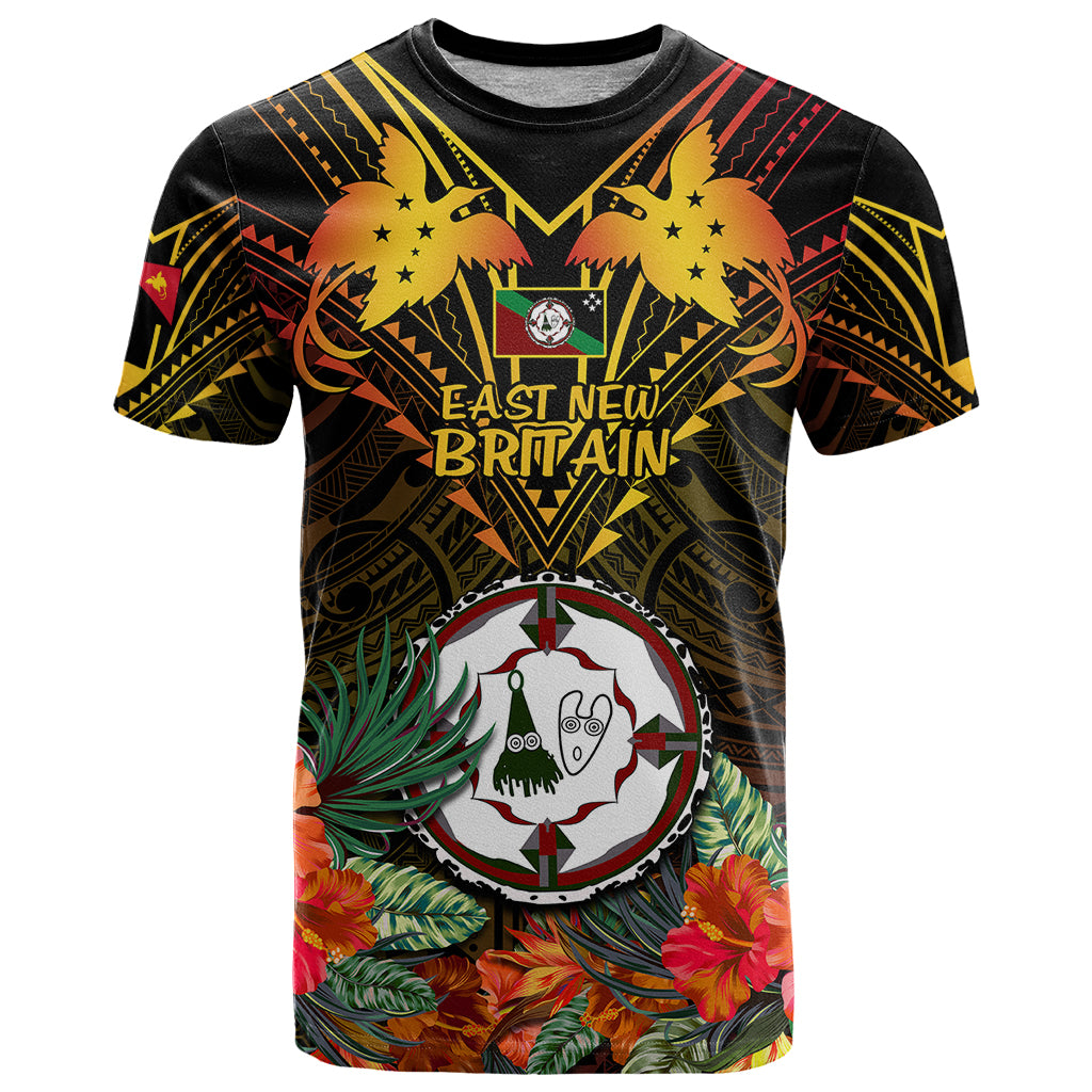 Papua New Guinea East New Britain Province T Shirt Papua Niugini Coat Of Arms With Flag Style - Wonder Print Shop