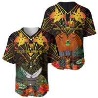 Papua New Guinea Western Province Baseball Jersey Papua Niugini Coat Of Arms With Flag Style - Wonder Print Shop