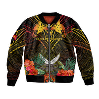 Papua New Guinea Western Province Bomber Jacket Papua Niugini Coat Of Arms With Flag Style - Wonder Print Shop