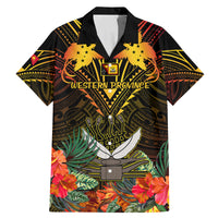 Papua New Guinea Western Province Family Matching Mermaid Dress and Hawaiian Shirt Papua Niugini Coat Of Arms With Flag Style - Wonder Print Shop