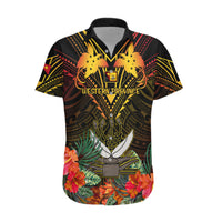 Papua New Guinea Western Province Hawaiian Shirt Papua Niugini Coat Of Arms With Flag Style - Wonder Print Shop