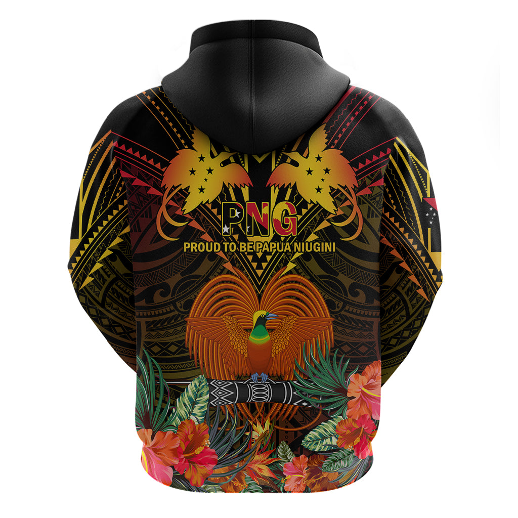 Papua New Guinea Western Province Hoodie Papua Niugini Coat Of Arms With Flag Style - Wonder Print Shop