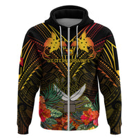 Papua New Guinea Western Province Hoodie Papua Niugini Coat Of Arms With Flag Style - Wonder Print Shop