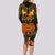 Papua New Guinea Western Province Long Sleeve Bodycon Dress Papua Niugini Coat Of Arms With Flag Style - Wonder Print Shop