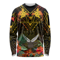 Papua New Guinea Western Province Long Sleeve Shirt Papua Niugini Coat Of Arms With Flag Style - Wonder Print Shop