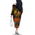 Papua New Guinea Western Province Off The Shoulder Long Sleeve Dress Papua Niugini Coat Of Arms With Flag Style - Wonder Print Shop