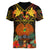 Papua New Guinea Western Province Women V Neck T Shirt Papua Niugini Coat Of Arms With Flag Style - Wonder Print Shop