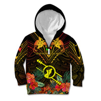 Papua New Guinea Southern Highlands Province Kid Hoodie Papua Niugini Coat Of Arms With Flag Style - Wonder Print Shop