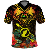 Papua New Guinea Southern Highlands Province Polo Shirt Papua Niugini Coat Of Arms With Flag Style - Wonder Print Shop