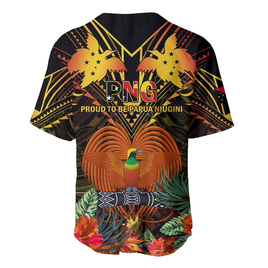 Papua New Guinea Manus Province Baseball Jersey Papua Niugini Coat Of Arms With Flag Style - Wonder Print Shop