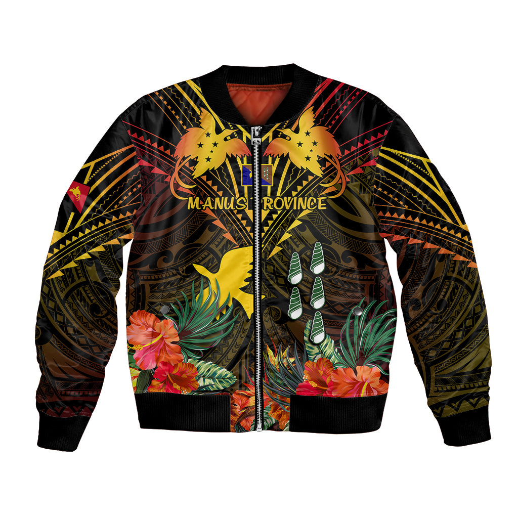 Papua New Guinea Manus Province Bomber Jacket Papua Niugini Coat Of Arms With Flag Style - Wonder Print Shop